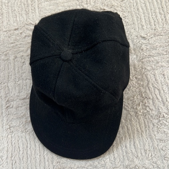 Vintage solid black wool blend baseball cap hat - Picture 4 of 16